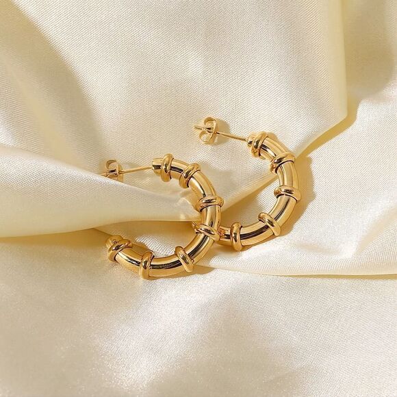 New 14K Chunky Earrings - Picture 7 of 7